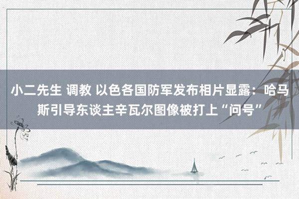 小二先生 调教 以色各国防军发布相片显露：哈马斯引导东谈主辛瓦尔图像被打上“问号”