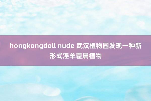 hongkongdoll nude 武汉植物园发现一种新形式淫羊藿属植物