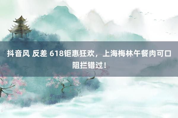 抖音风 反差 618钜惠狂欢，上海梅林午餐肉可口阻拦错过！