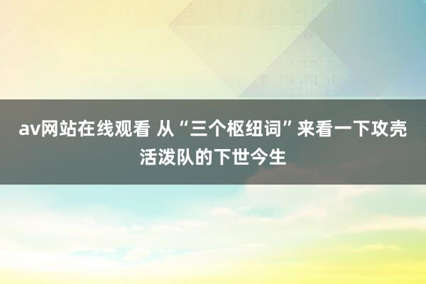 av网站在线观看 从“三个枢纽词”来看一下攻壳活泼队的下世今生